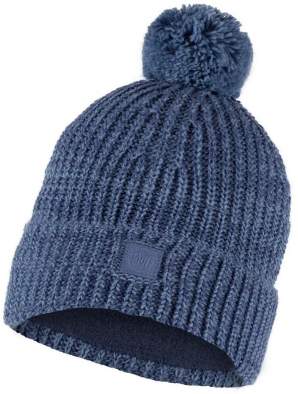 Buff Knitted & Fleece Band Hat, Vaed Dusty Blue