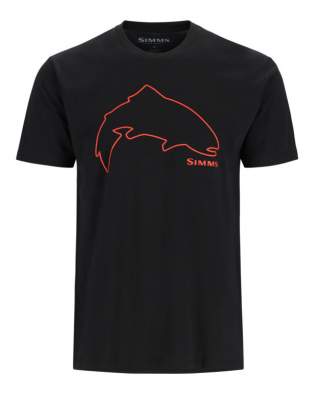 Simms Trout Outline T-Shirt, Black