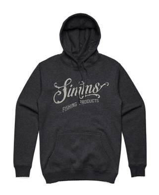 Simms Lager Script Hoody, Charcoal Heather