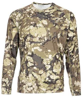 Simms SolarFlex LS Crewneck - Print, Riparian Camo