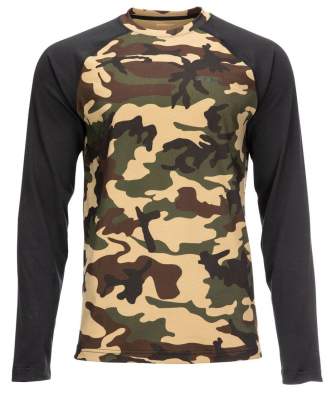 Simms Lightweight Baselayer Top, CX Woodland Camo