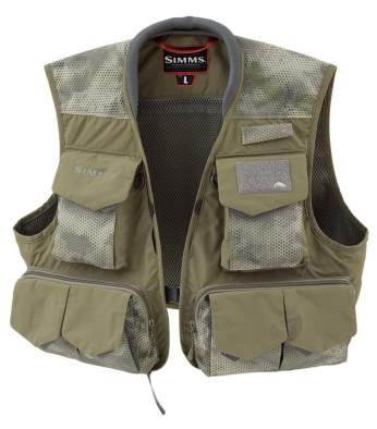 Simms Freestone Vest, Hex Camo Loden