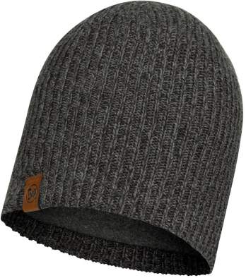 Buff Knitted & Full Fleece Hat, Lyne Grey