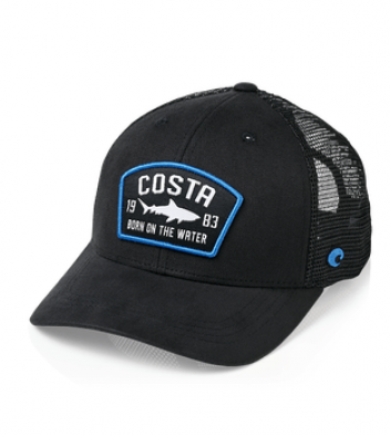 Costa Chatham Shark Twill Trucker, Black