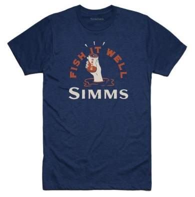 Simms Cheers Fish It Well T-Shirt, Navy Heather