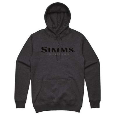 Simms Logo Hoodie, Charcoal Heather