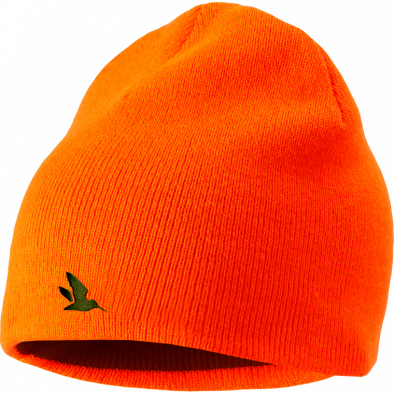 Seeland Ian Reversible Beanie, Hi-vis orange/Pine green