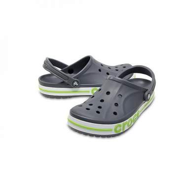 Сабо crocs bayaband clog, серо-зеленые