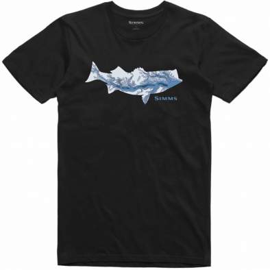 Simms Striper Bay Fill T-Shirt, Black