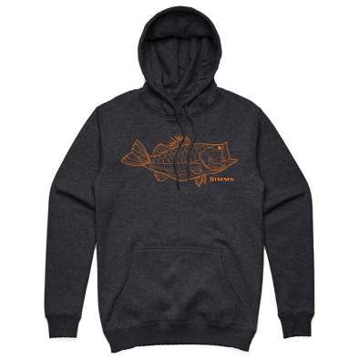 Simms Bass Line Hoody, Charcoal Heather