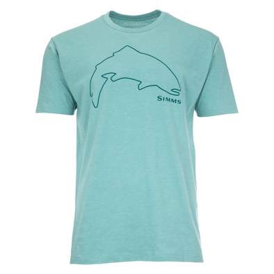 Simms Trout Outline T-Shirt, Oil Blue Heather