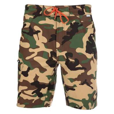 Simms Seamount Board Shorts, Woodland Camo