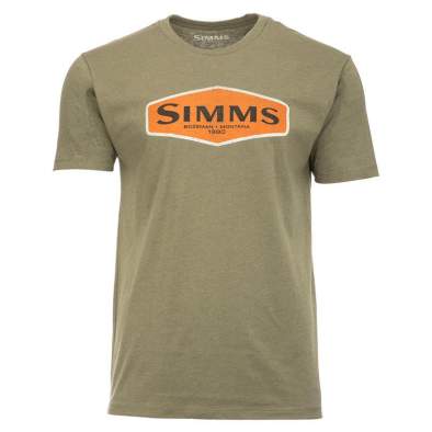 Simms Logo Frame T-Shirt, Military Heather