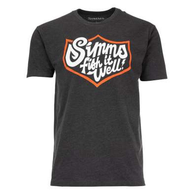 Simms Fish It Well Badge T-Shirt, Charcoal Heather