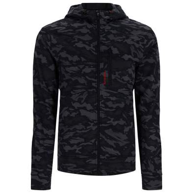 Simms CX Hoody - Full Zip, Ghost Camo Black