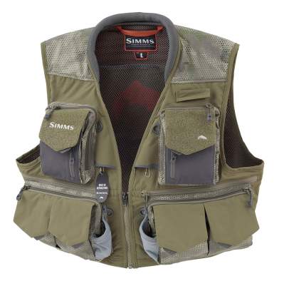 Simms Guide Vest, Hex Camo Loden