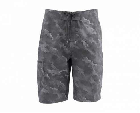 Simms Surf Short - Print, Hex Camo Carbon