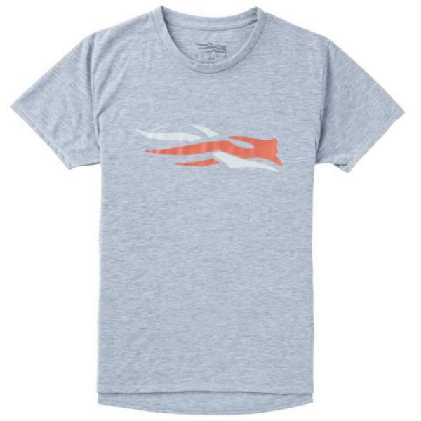 Sitka Logo Tee SS New, Heather Grey