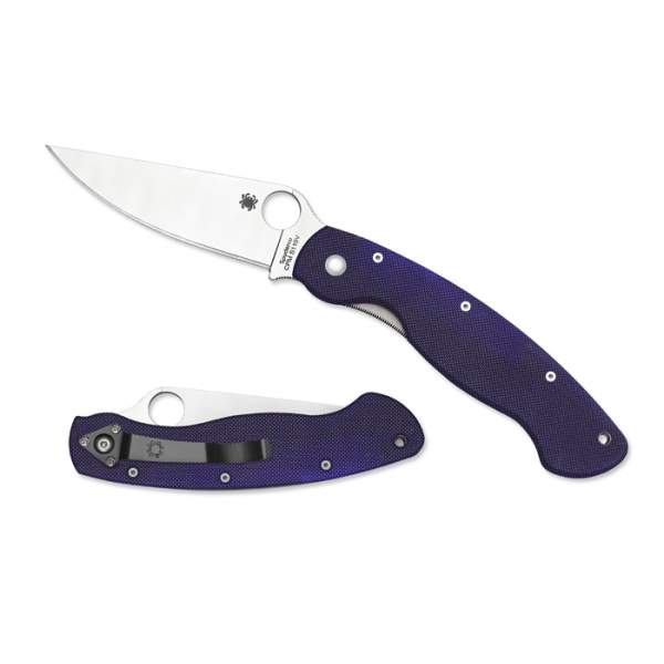 Spyderco Military Model CPM S110V Dark Blue, клинок P 10,2 см