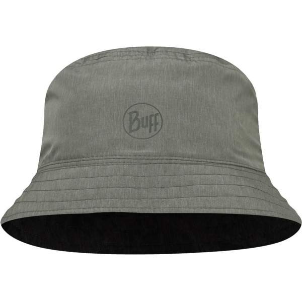 Buff Travel Bucket Hat, Black-Grey