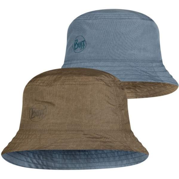 Buff Travel Bucket Hat, Zadok Blue-Olive