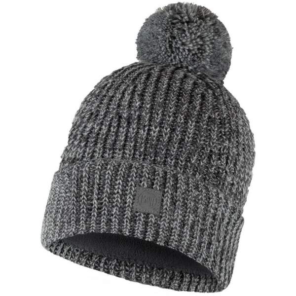 Buff Knitted & Fleece Band Hat, Vaed Grey Heather