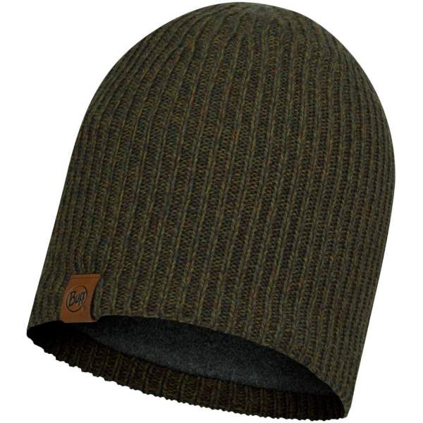 Buff Knitted & Full Fleece Hat, Lyne Bark