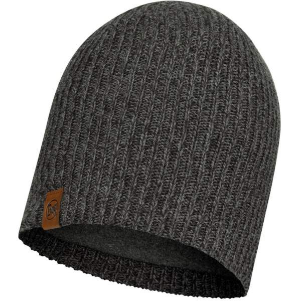 Buff Knitted & Full Fleece Hat, Lyne Grey