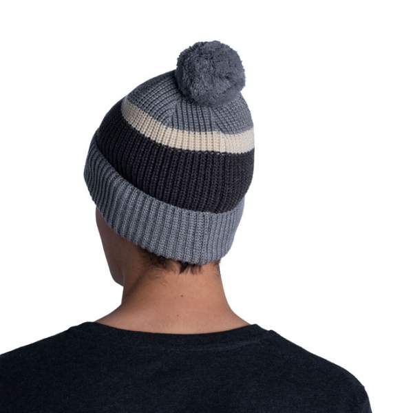 Buff Knitted Hat, Elon Ash