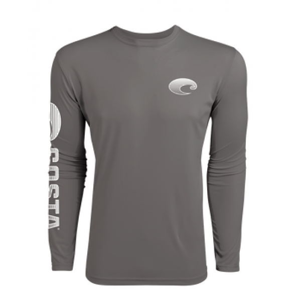 Costa TECHNICAL CREW LS SHIRT, Gray