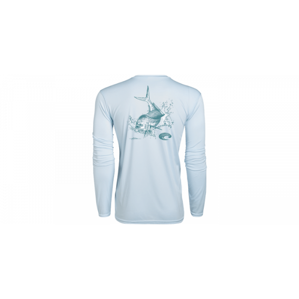 Costa TECHNICAL DORADO LS SHIRT, Light Blue