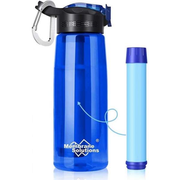 Membrane Solutions WATER FILTER BOTTLE 428913, Blue