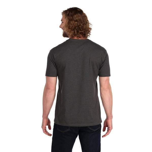 Simms Logo Frame T-Shirt, Charcoal Heather