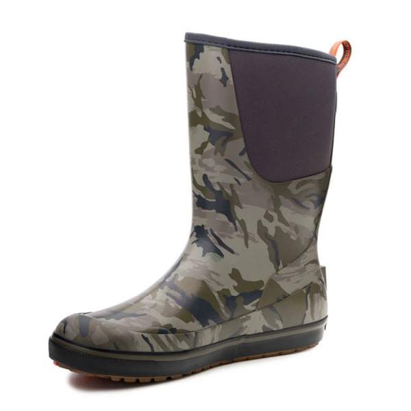 Grundens 12 Inch Deck Boot, Stone Camo