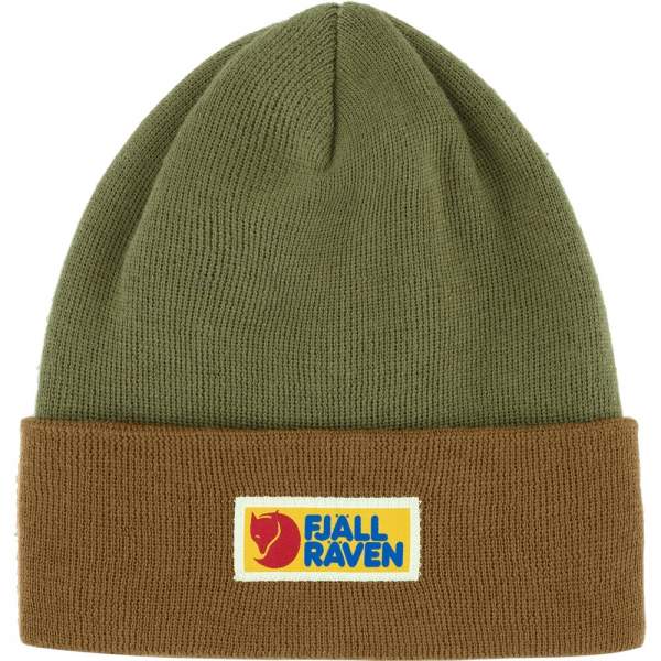 Fjallraven Vardag Classic Beanie, Buckwheat Brown-Laurel Green