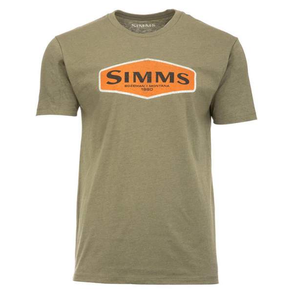 Simms Logo Frame T-Shirt, Military Heather