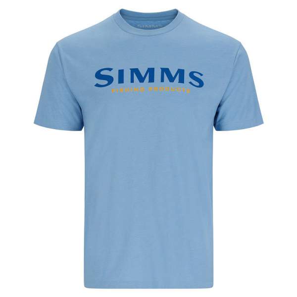 Simms Logo T-Shirt, Lt. Blue Heather