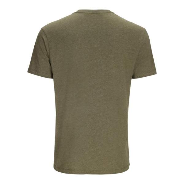 Simms Stacked Logo Bass T-Shirt, Military Heather