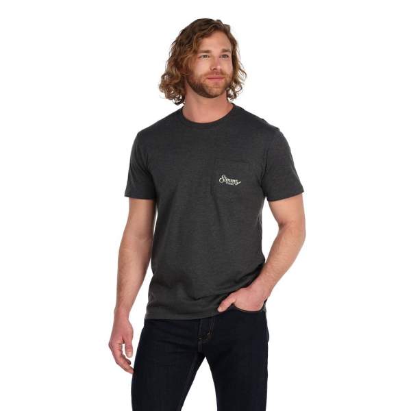 Simms Two Tone Pocket Tee, Charcoal Heather