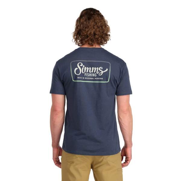 Simms Two Tone Pocket Tee, Navy Heather