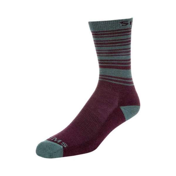 Simms Womens Lightweight Hiker Sock, Garnet