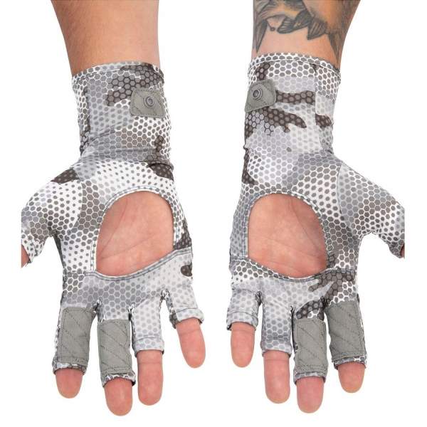 Simms BugStopper SunGlove, Hex Flo Camo Steel