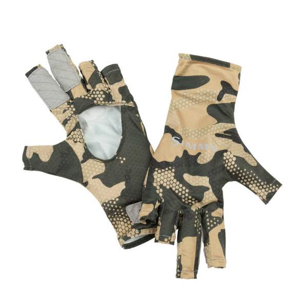 Simms BugStopper SunGlove, Hex Flo Camo Timber