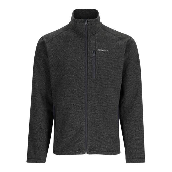 Simms Rivershed Full Zip Fleece Jacket, Black Heather