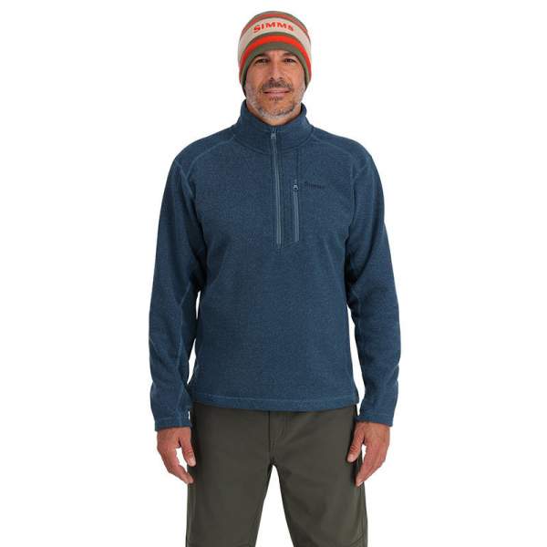 Simms Rivershed Half Zip Fleece, Neptune Heather