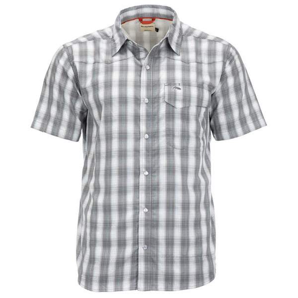 Simms Big Sky SS Shirt, Steel-Pool Plaid