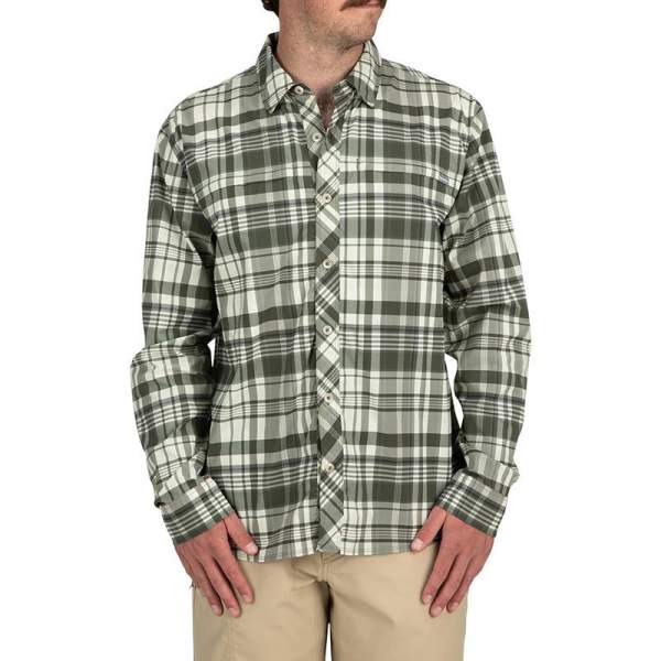 Simms BugStopper LS Shirt, Foliage Madras Plaid