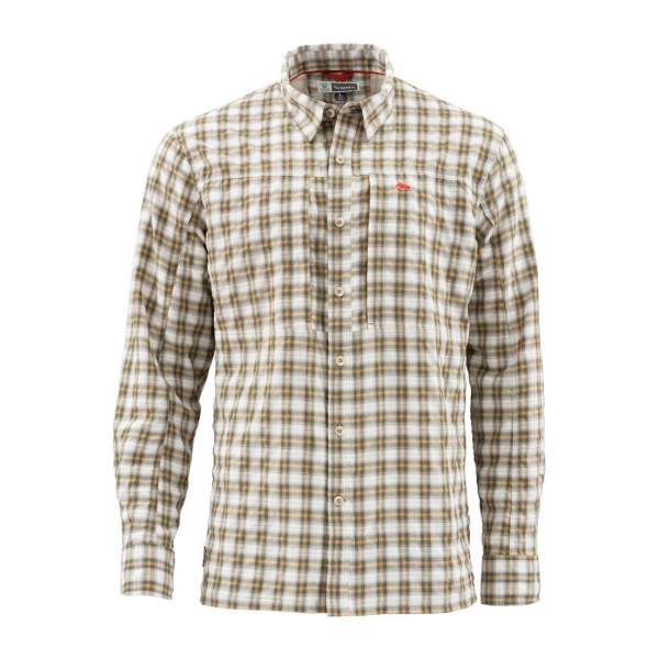 Simms BugStopper LS Shirt, Plaid Cork Plaid