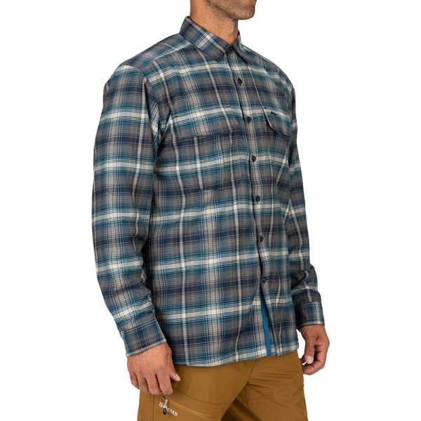 Simms Coldweather LS Shirt, Atlantis Steel Plaid