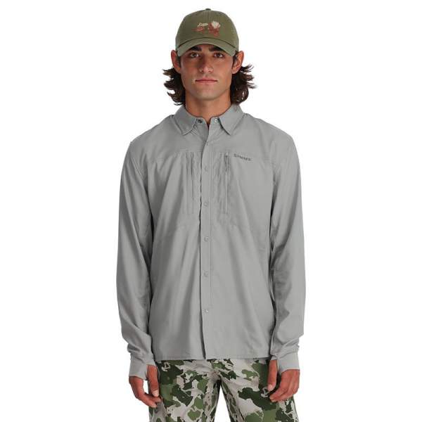 Simms Intruder BiComp Fishing Shirt, Cinder